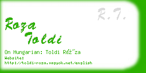 roza toldi business card